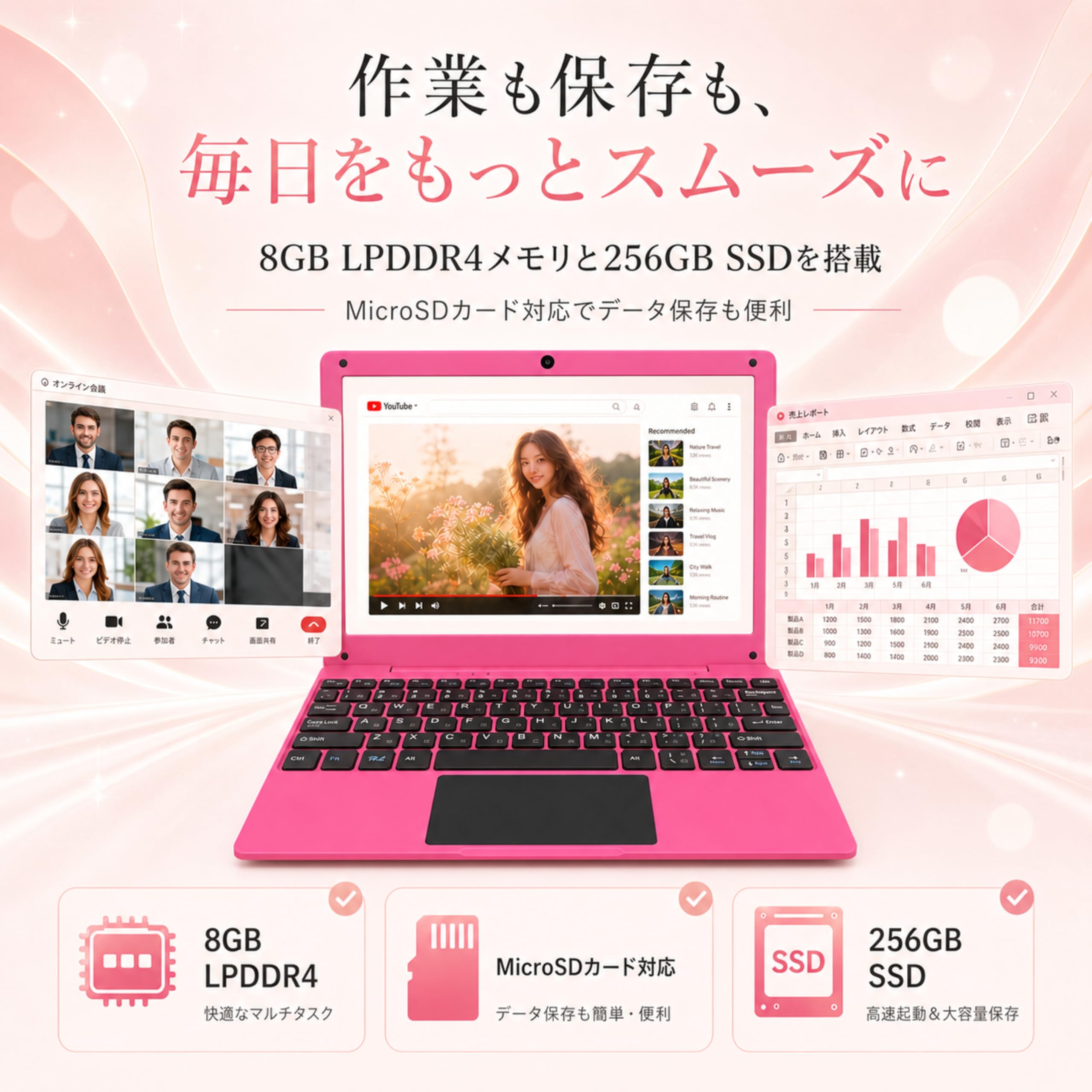 Amazon.co.jp: ノートパソコン Celeron N4000 【MS Office 2024搭載